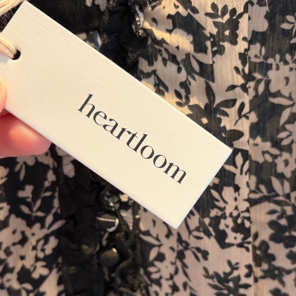 Heartloom Black and Cream Floral Dress - Picture 3 of 9